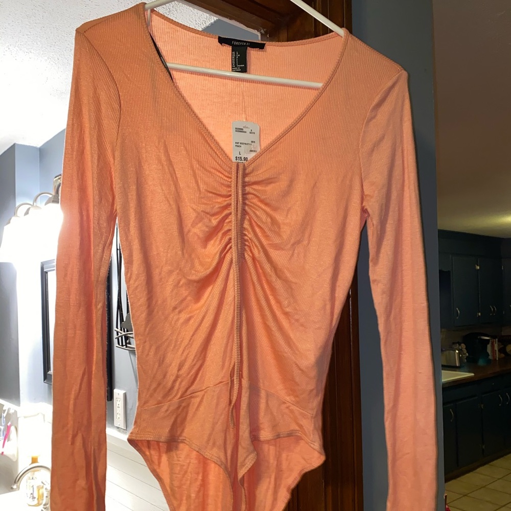 Pink forever 21 bodysuit